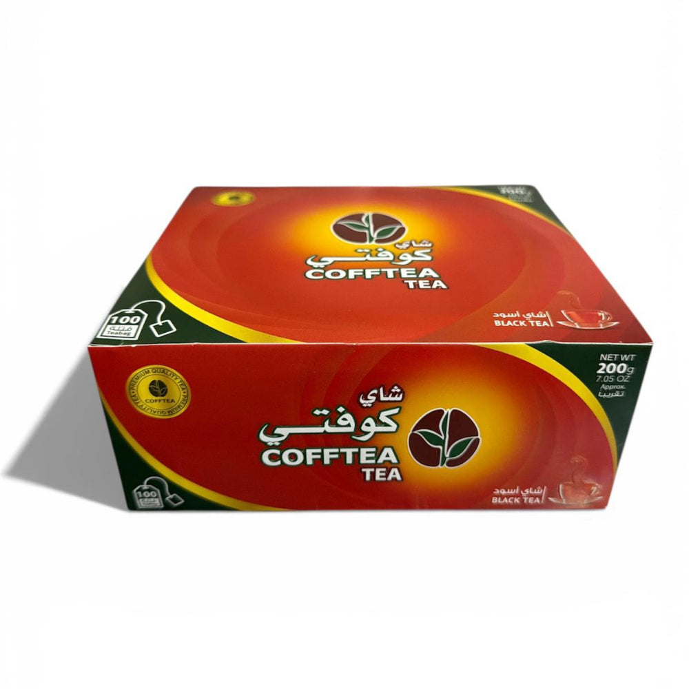 Box of Cofftea tea on a white background